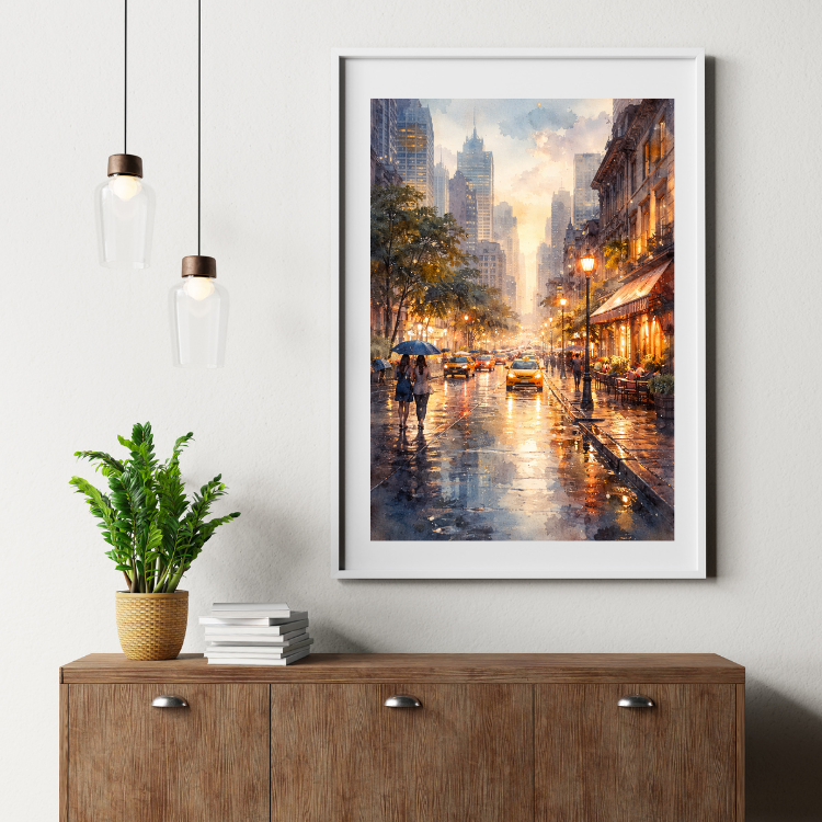 Plakat Deszczowe Miasto Kompozycja3