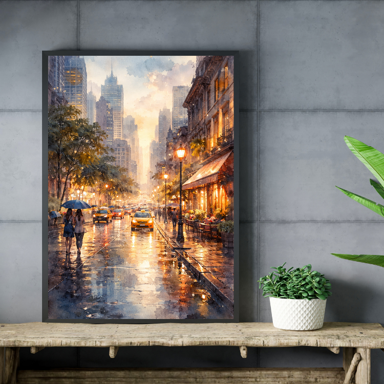 Plakat Deszczowe Miasto Kompozycja4