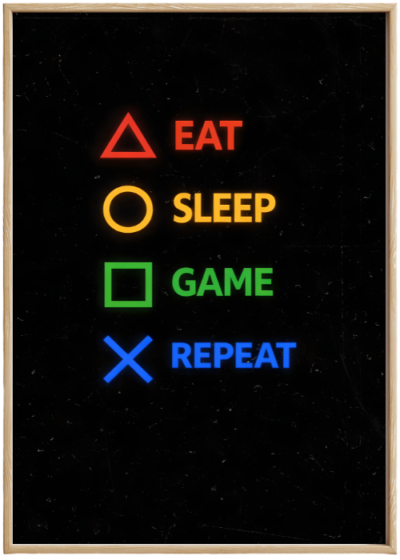 Plakat Eat Sleep Game