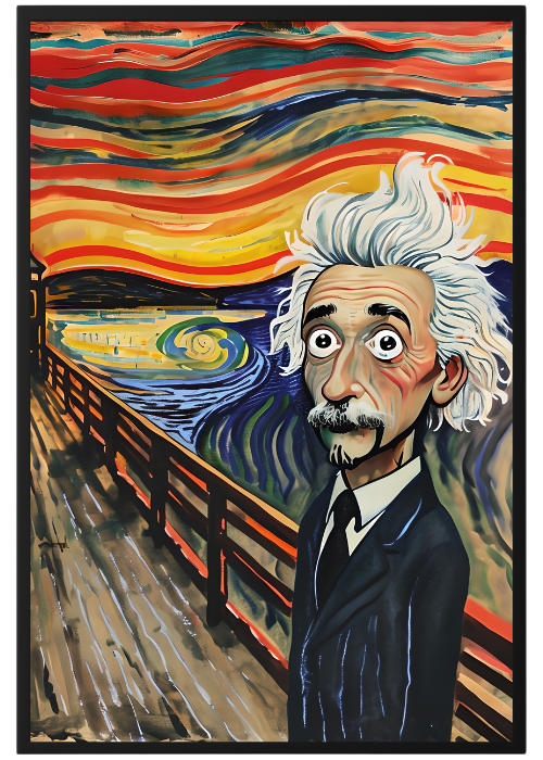 Plakat Einstein Scream Kompozycja1