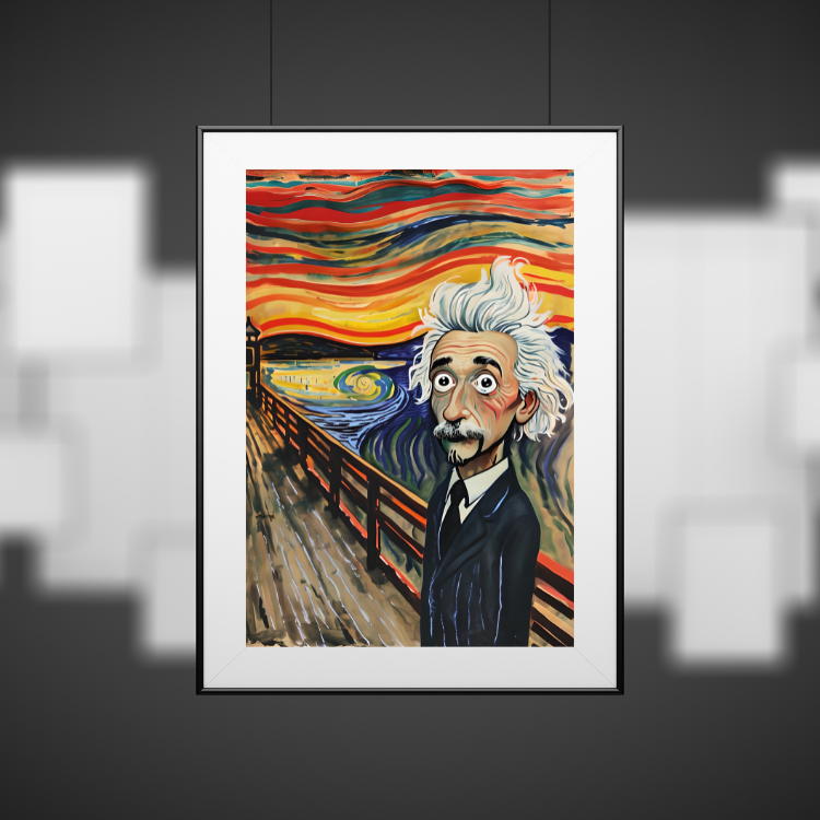 Plakat Einstein Scream Kompozycja2