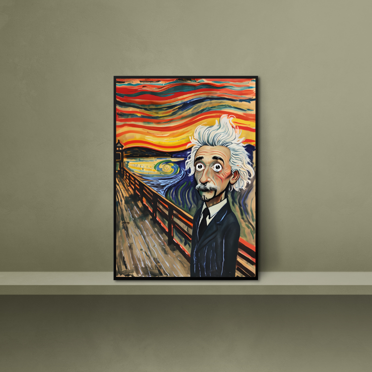 Plakat Einstein Scream Kompozycja4