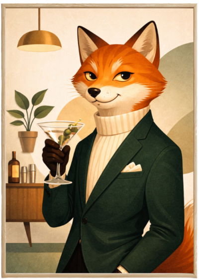 Plakat Elegancki Lis