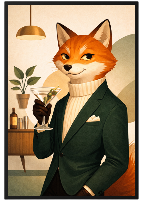 Plakat Elegancki Lis Kompozycja1