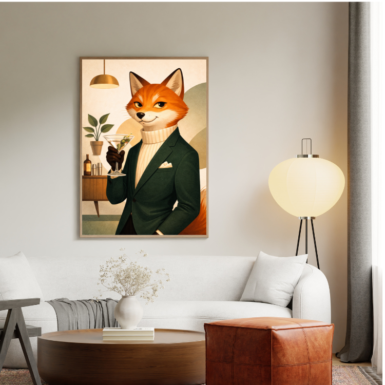 Plakat Elegancki Lis Kompozycja2