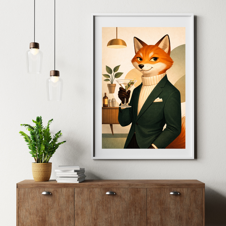 Plakat Elegancki Lis Kompozycja3