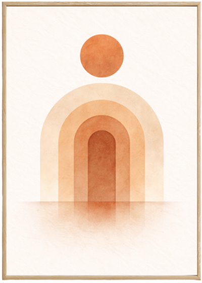 Plakat Japandi Łuki