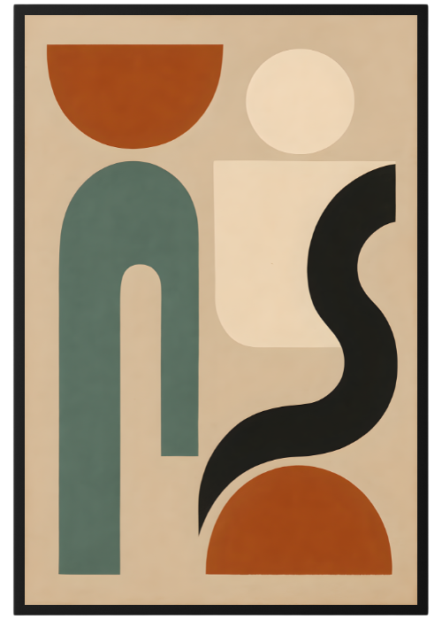 Plakat Japandi Sztuka Kompozycja1