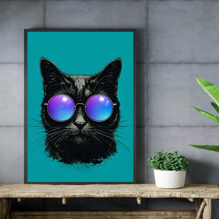 Plakat Kot Elegant Kompozycja2