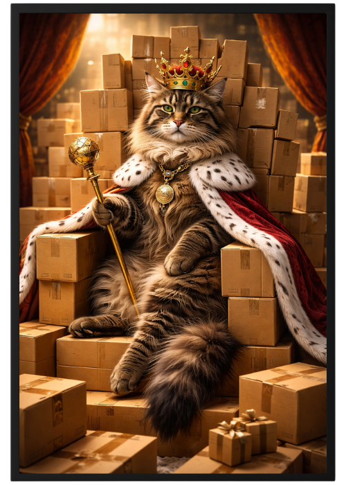 Plakat Kot I Kartony Kompozycja1