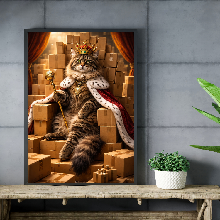 Plakat Kot I Kartony Kompozycja3