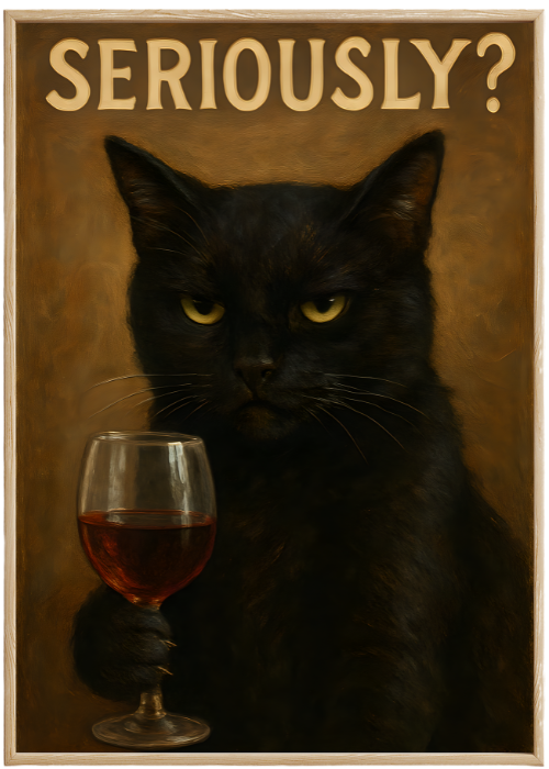 Plakat Kot Seriously Kompozycja1