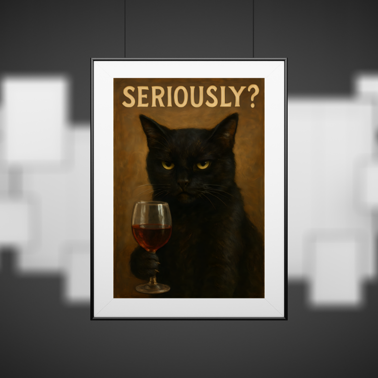 Plakat Kot Seriously Kompozycja2