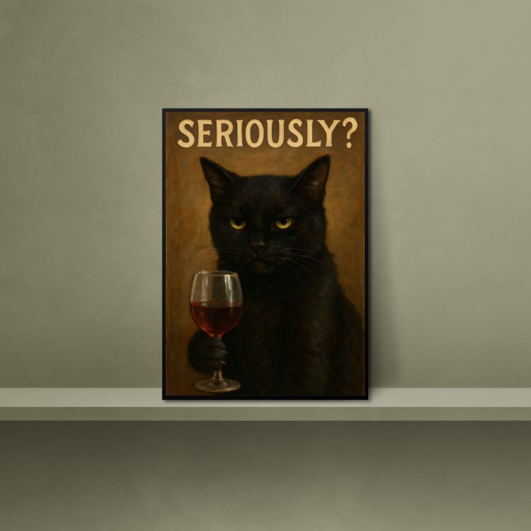 Plakat Kot Seriously Kompozycja3