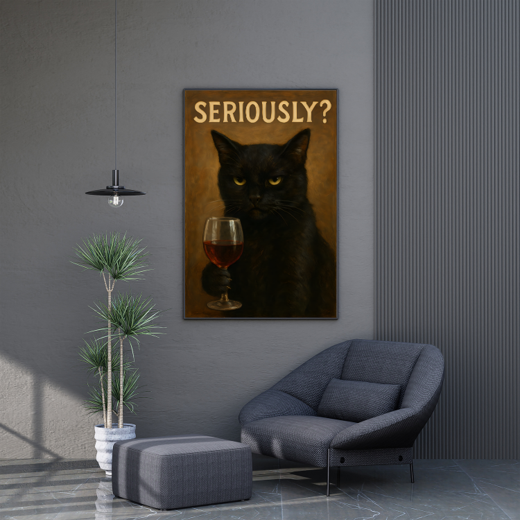 Plakat Kot Seriously Kompozycja4