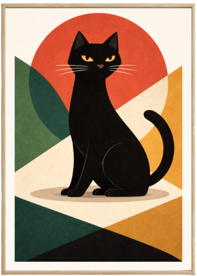 Plakat Kot W Kształtach