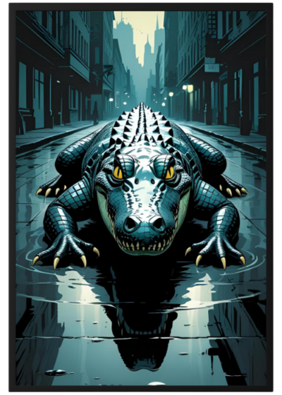 Plakat Krokodyl W Mieście