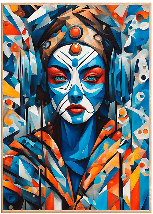 Plakat Kubistyczna Kobieta Kompozycja 1