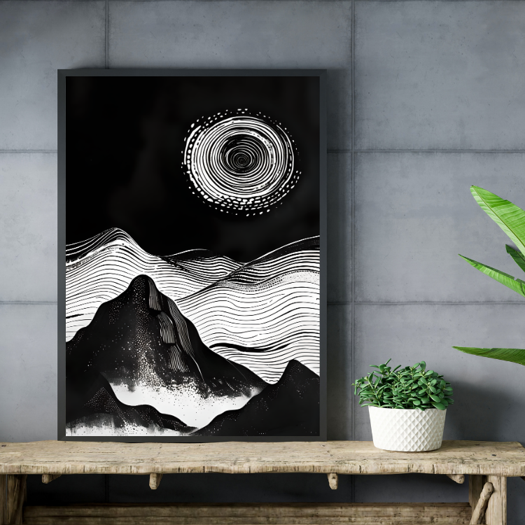 Plakat Linoryt Kompozycja4