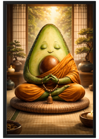 Plakat Medytujący Awocado