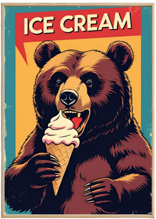 Plakat Niedzwiedź Z Lodem Kompozycja1