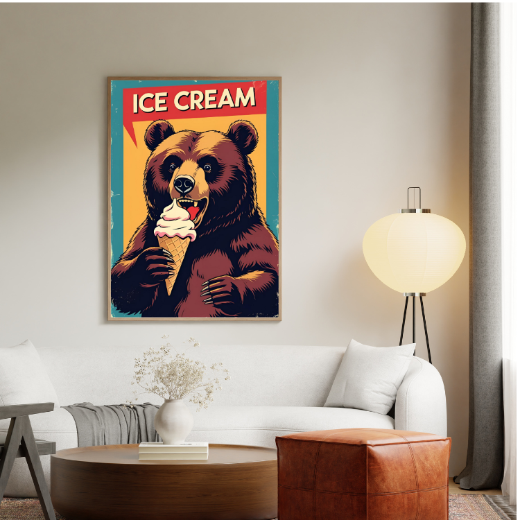 Plakat Niedzwiedź Z Lodem Kompozycja2