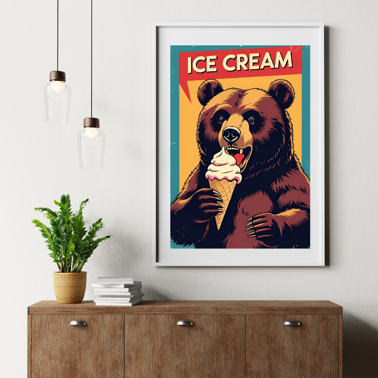 Plakat Niedzwiedź Z Lodem Kompozycja3