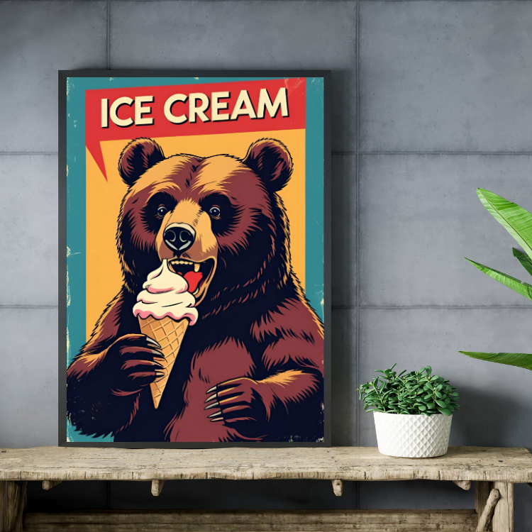 Plakat Niedzwiedź Z Lodem Kompozycja4