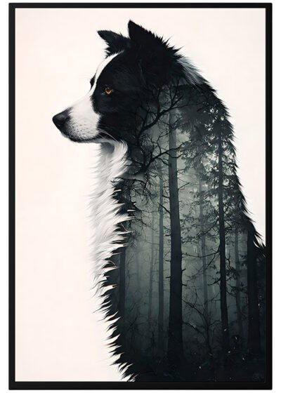 Plakat Pies Borderowaty