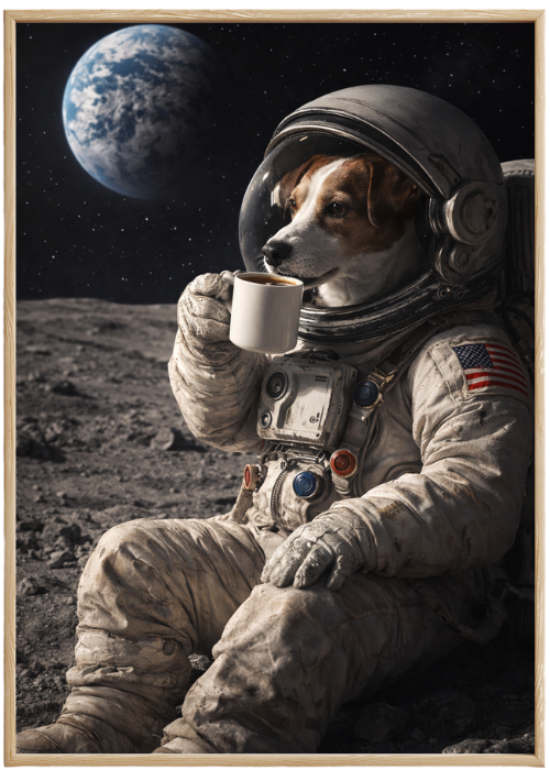 Plakat Pies Kosmonauta Kompozycja1