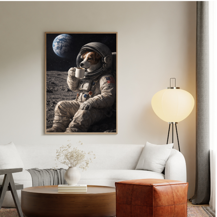 Plakat Pies Kosmonauta Kompozycja2