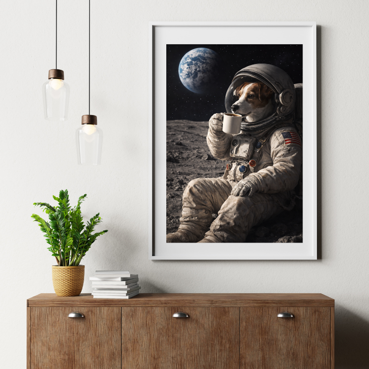 Plakat Pies Kosmonauta Kompozycja3