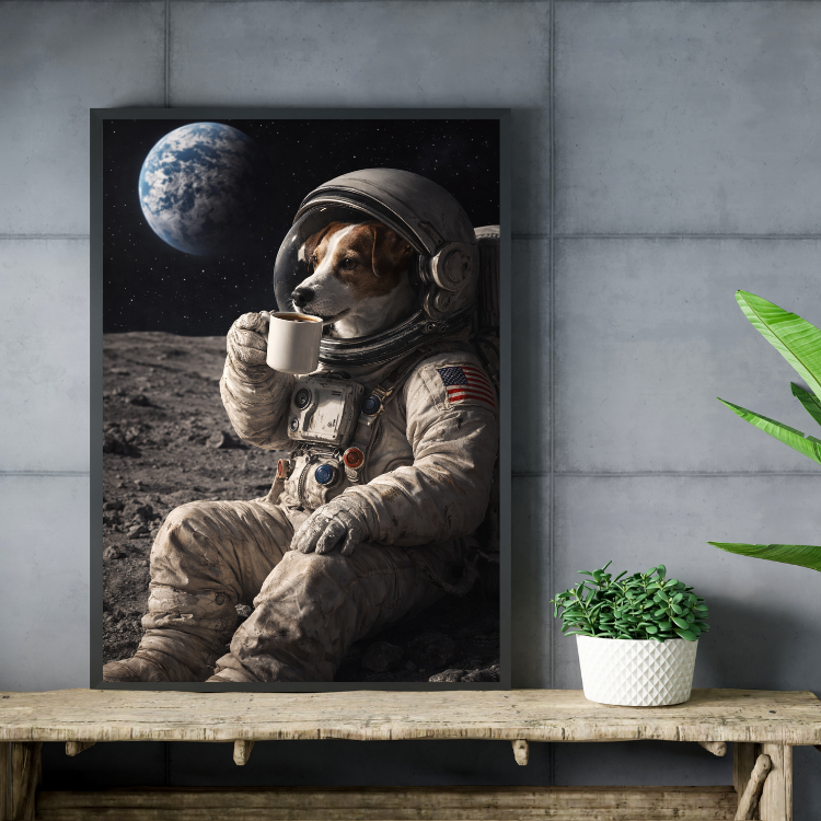 Plakat Pies Kosmonauta Kompozycja4
