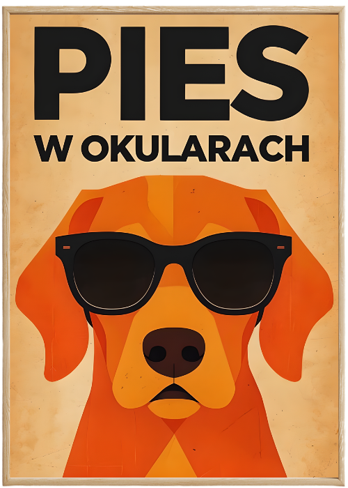 Plakat Pies W Okularach