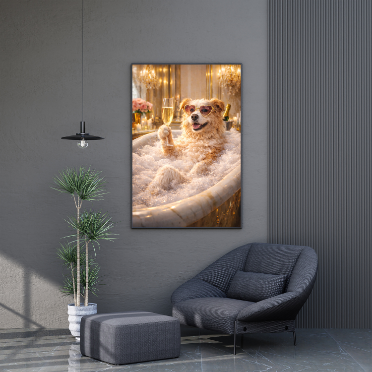 Plakat Pies W Wannie Kompozycja3