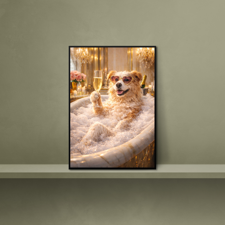 Plakat Pies W Wannie Kompozycja4