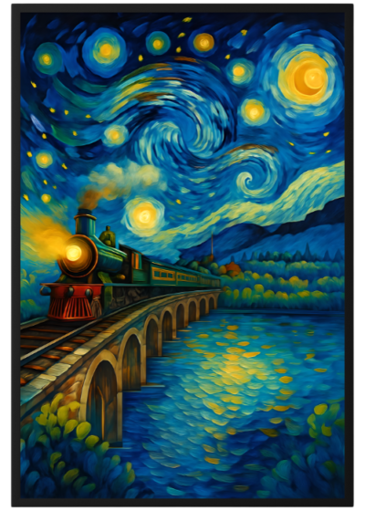Plakat Pociąg U Van Gogha