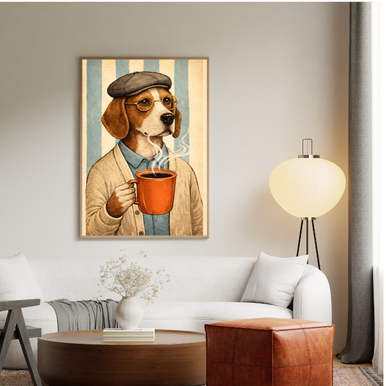 Plakat Poranny Pies Kompozycja3