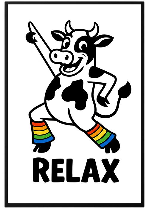 Plakat Relax Z Krową