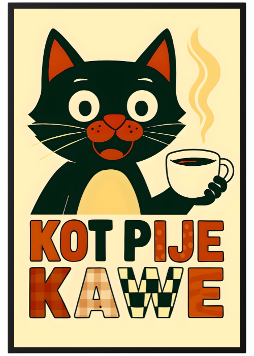 Plakat Retro Z Kawą