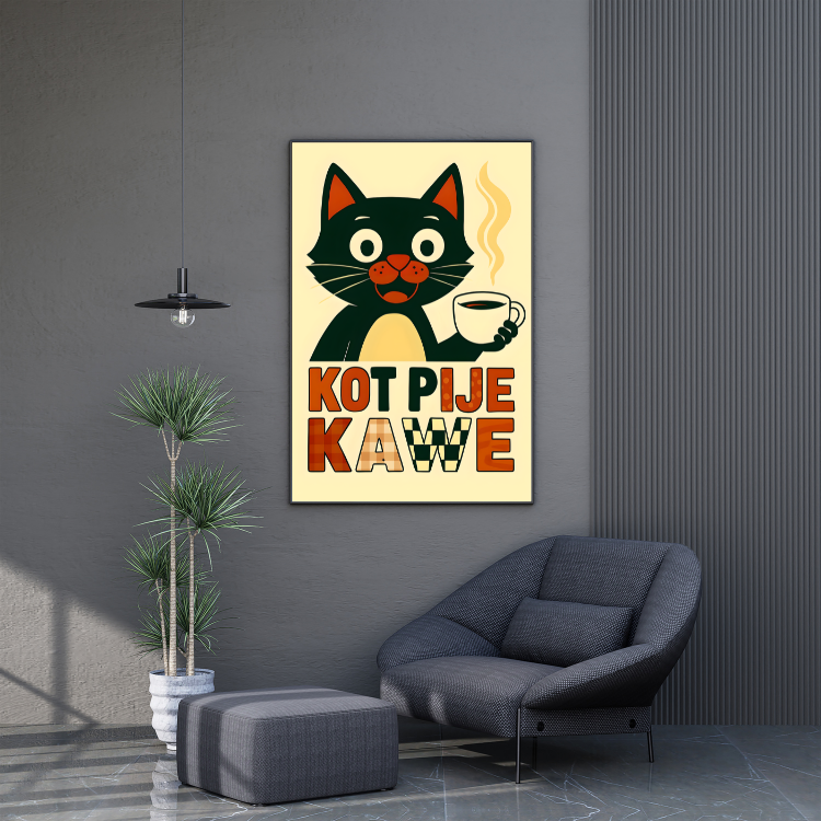 Plakat Retro Z Kawą Kompozycja3