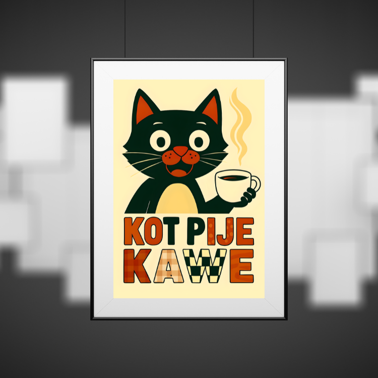 Plakat Retro Z Kawą Kompozycja4