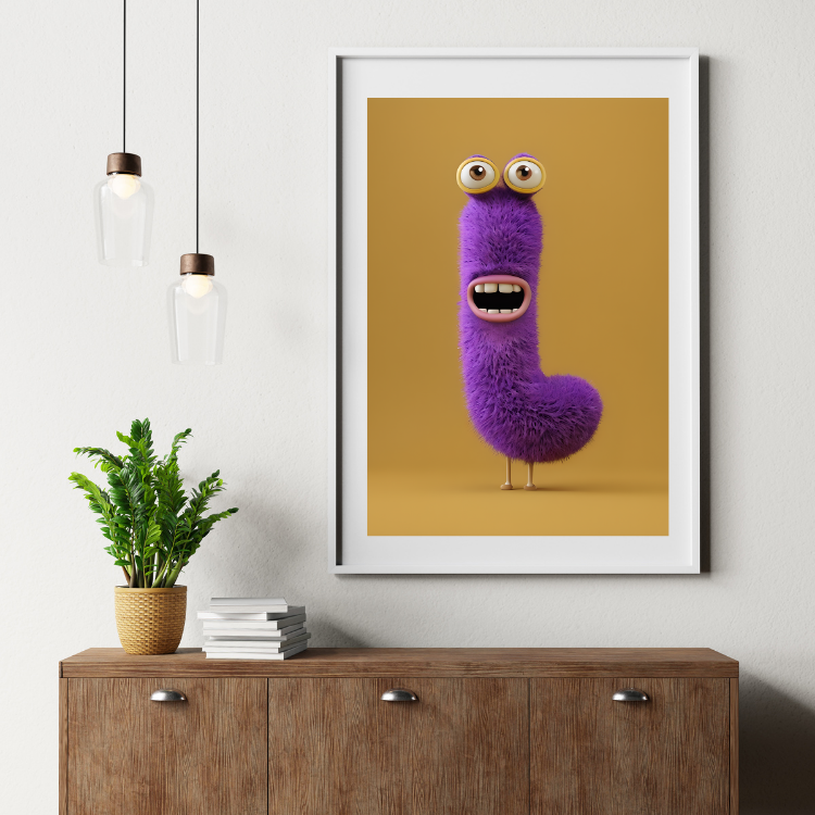 Plakat Różowy Potorek Kompozycja3