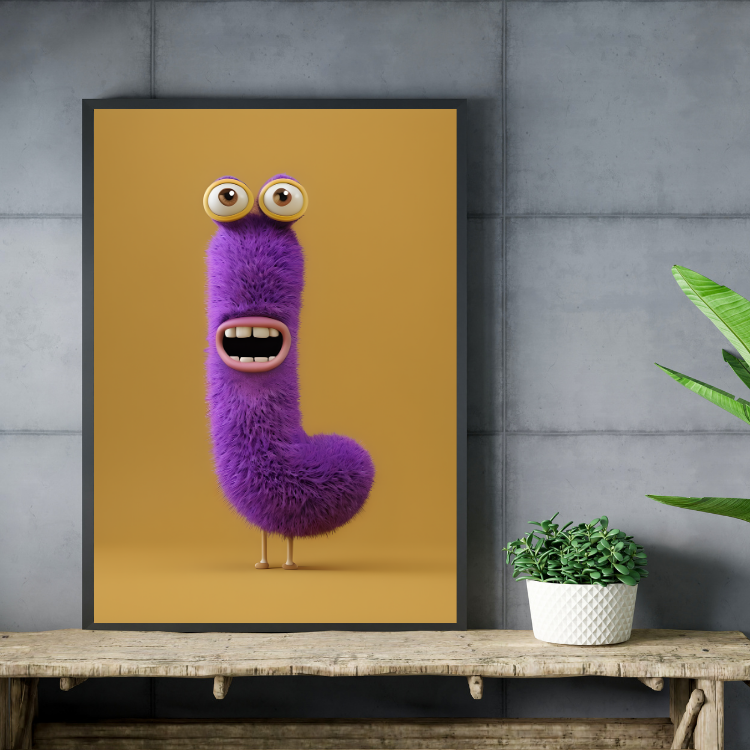 Plakat Różowy Potorek Kompozycja4