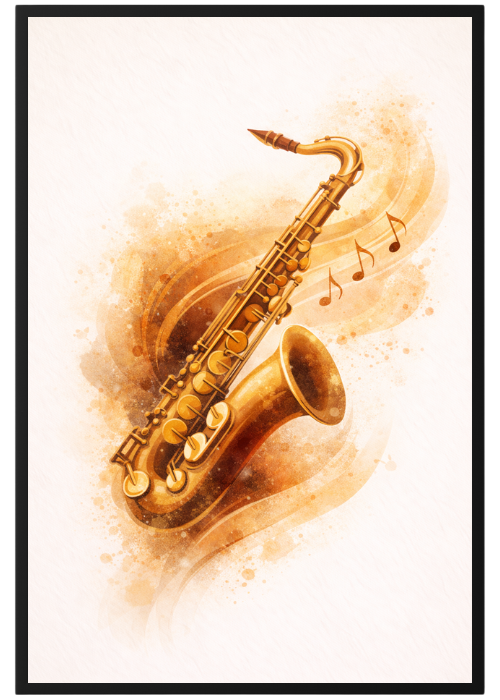 Plakat Saksofon Art