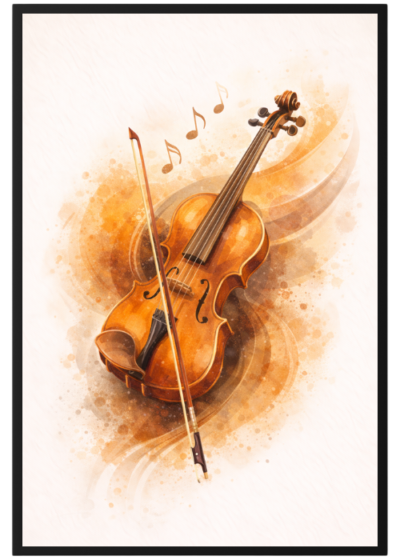 Plakat Skrzypce Art