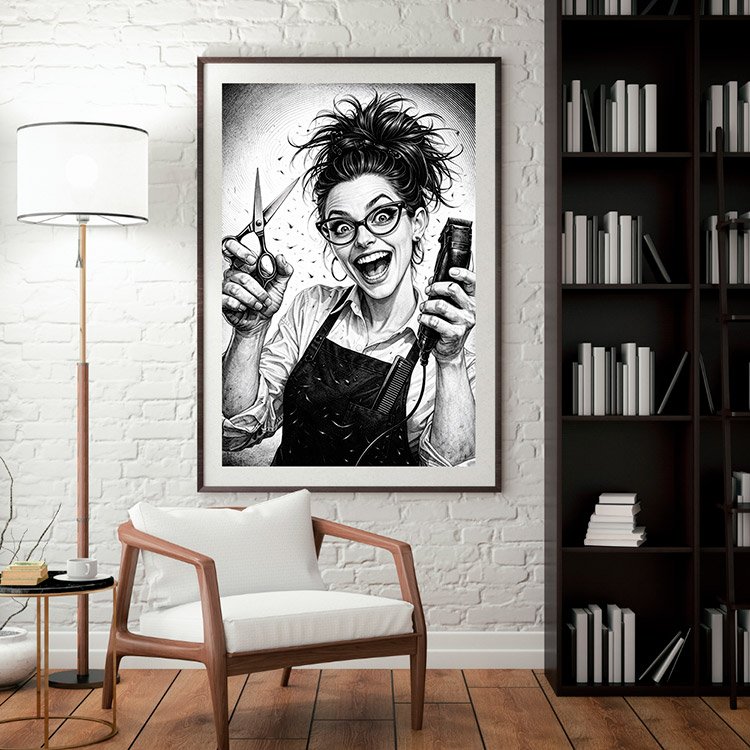 Plakat Szalona Fryzjerka Kompozycja 3