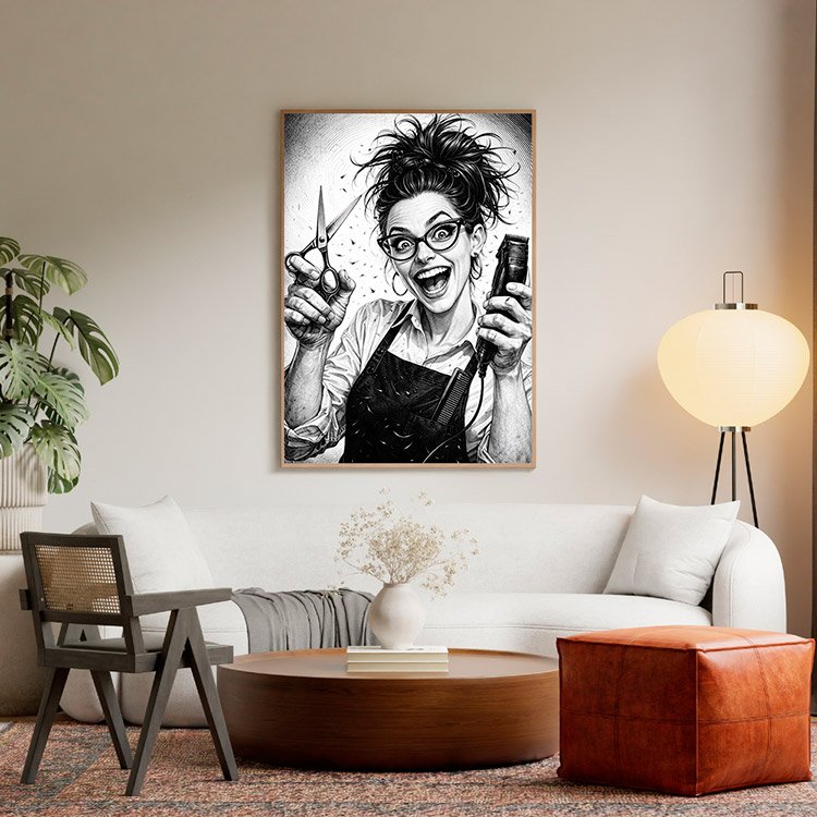 Plakat Szalona Fryzjerka Kompozycja 5