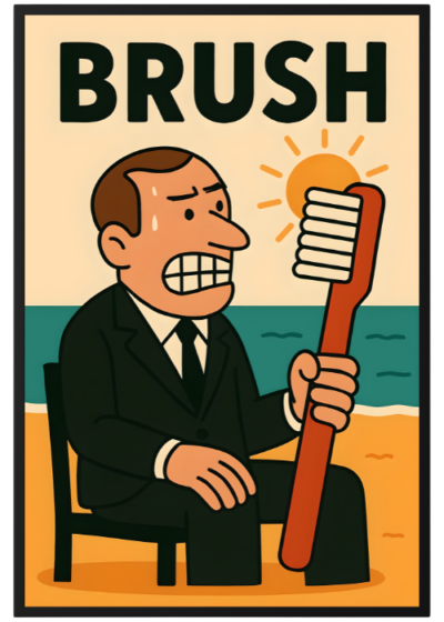 Plakat Szczotka Do Zębów