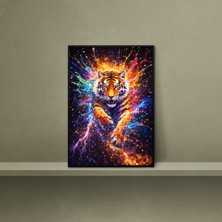 Plakat Tygrys Eksplozja Kompozycja4